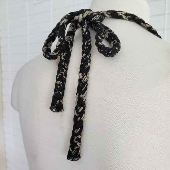 LASCANA Boho Halter Dress Style X29472  Black/Cream Size XS - Picture 3 of 12